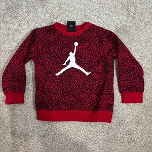 Jordan Jumpman Logo Boys Toddlers 24 months Red Print Pullover Sweatshirt